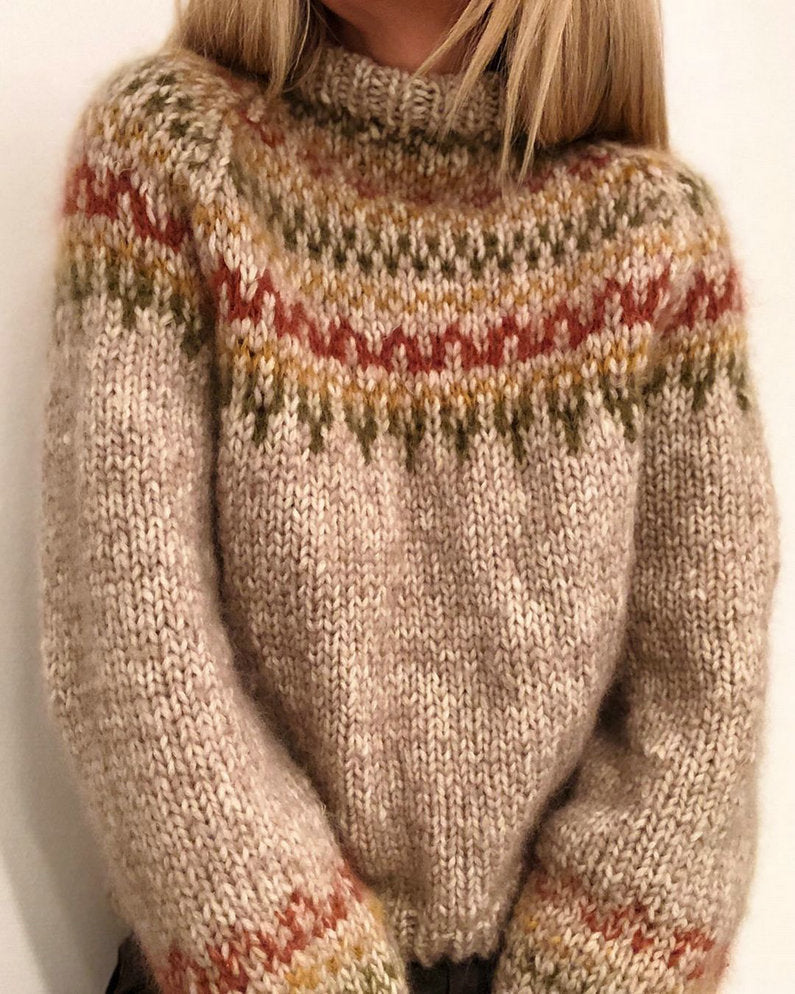 Roseline | Warmer Pullover mit Weichem Kragen