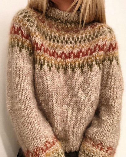 Roseline | Warmer Pullover mit Weichem Kragen