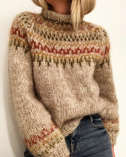 Roseline | Warmer Pullover mit Weichem Kragen