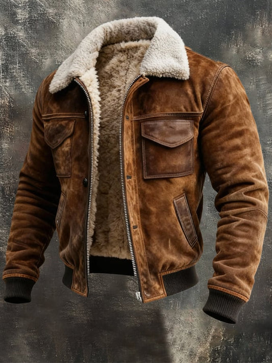 GIANNI™ | LEDERJACKE SHERPA