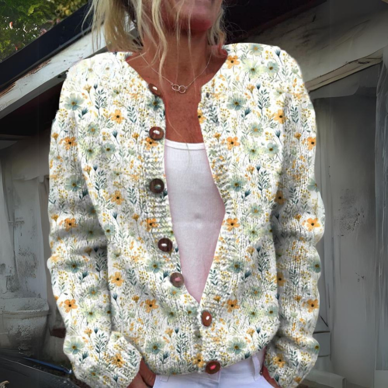 Amelie | eleganter Blumen-Cardigan
