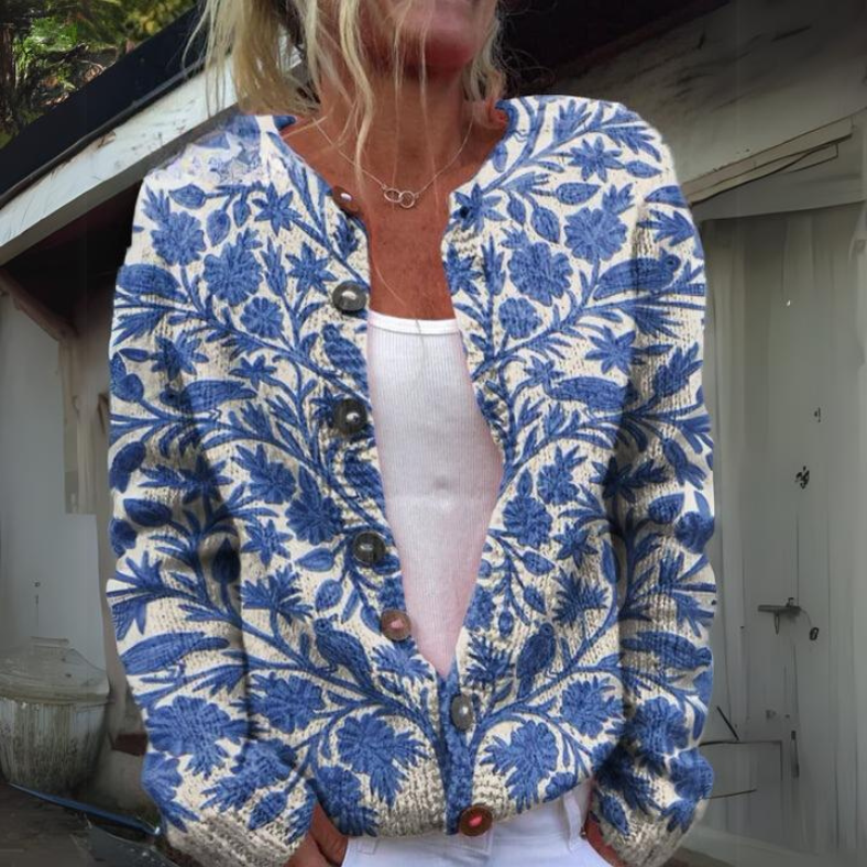 Amelie | eleganter Blumen-Cardigan