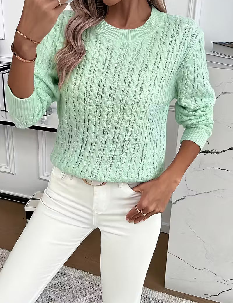 Alessia | Weicher Zopfpullover