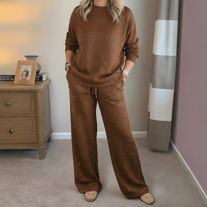 Damen-Glitzer-Weihnachts-Zweiteiler