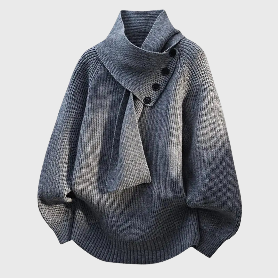 Elisa | Eleganter Pullover mit Schalkragen
