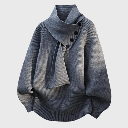 Elisa | Eleganter Pullover mit Schalkragen