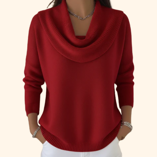 Roslyn | Eleganter Pullover mit weichem Kragen
