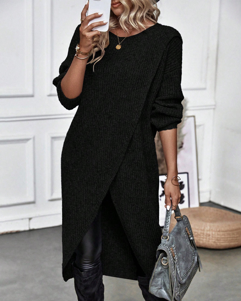 Brigit | Eleganter langer Pullover