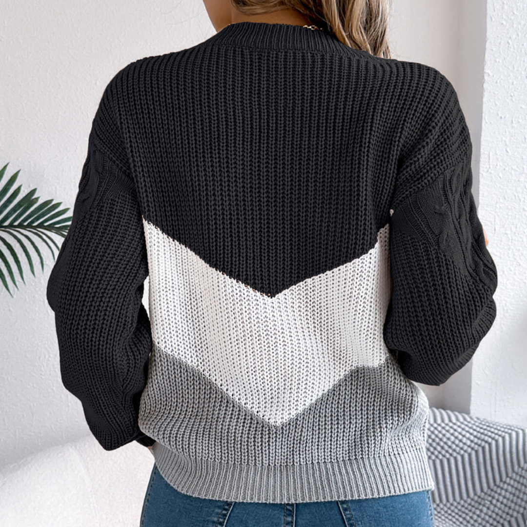 Teresa | Klassisches Geflochtenes Strickoberteil