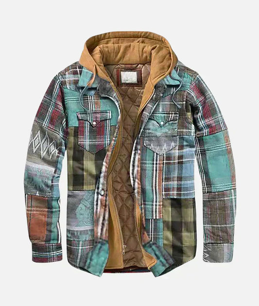 Bastien | Patchwork-Jacke mit Karomuster