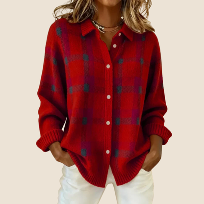 Valeria | Weicher Karo-Pullover