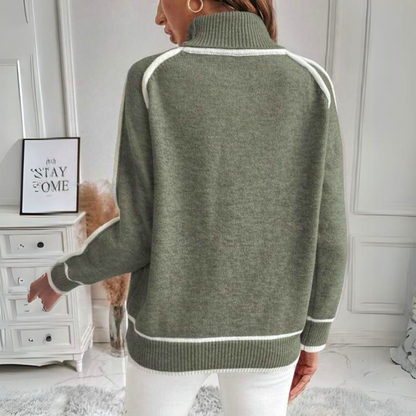 Kaylee | Eleganter Pullover mit hohem Kragen