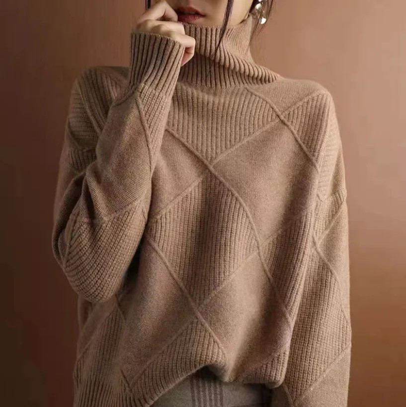 Viola | Strickpullover mit Stehkragen