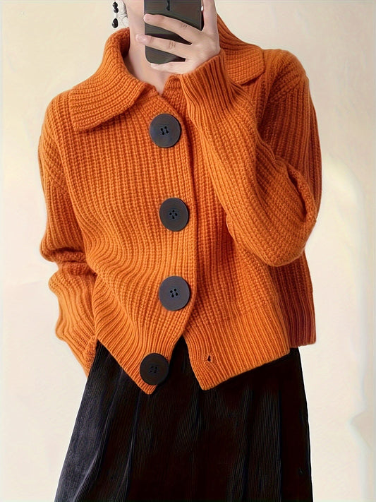 Elara | Weicher Cardigan mit Großen Knöpfen