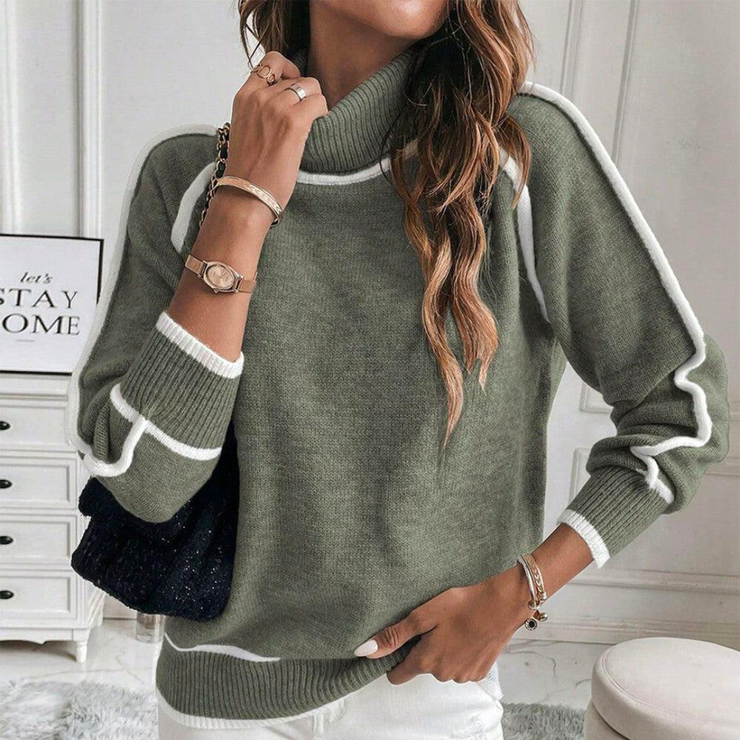 Kaylee | Eleganter Pullover mit hohem Kragen