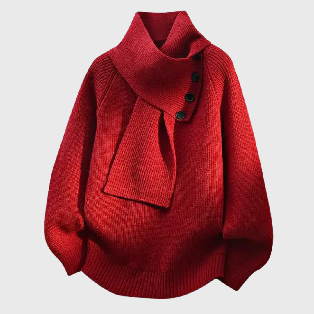 Elisa | Eleganter Pullover mit Schalkragen