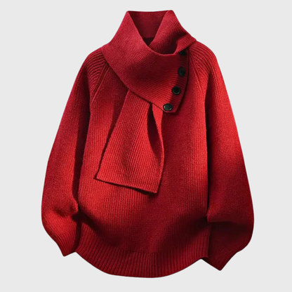 Elisa | Eleganter Pullover mit Schalkragen
