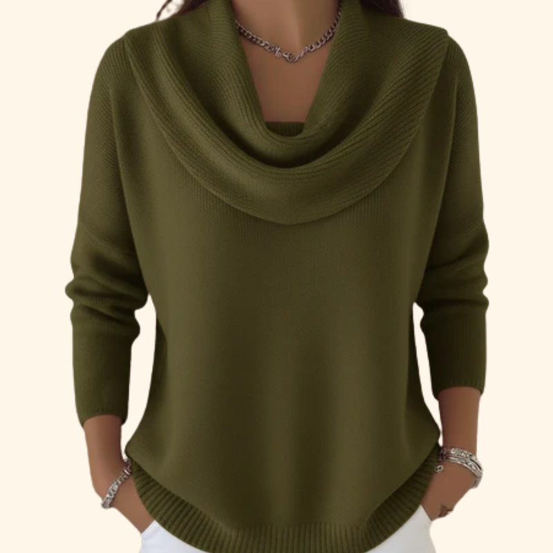 Roslyn | Eleganter Pullover mit weichem Kragen