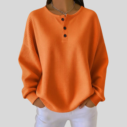 Anne | Weiche Strickjacke mit Kragen und Knöpfen