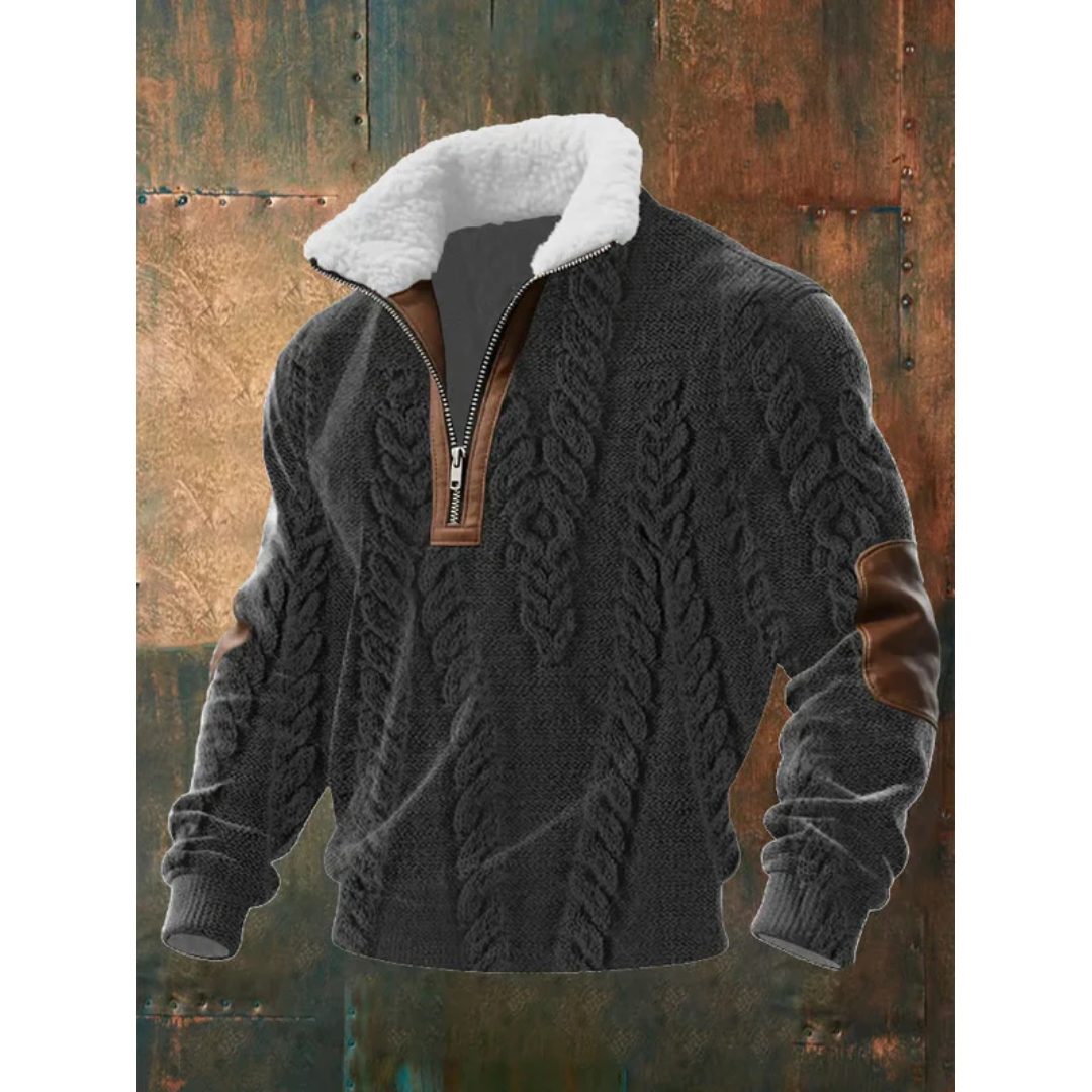 SILVORO | HOCHHALS-PULLOVER AUS FLEECE