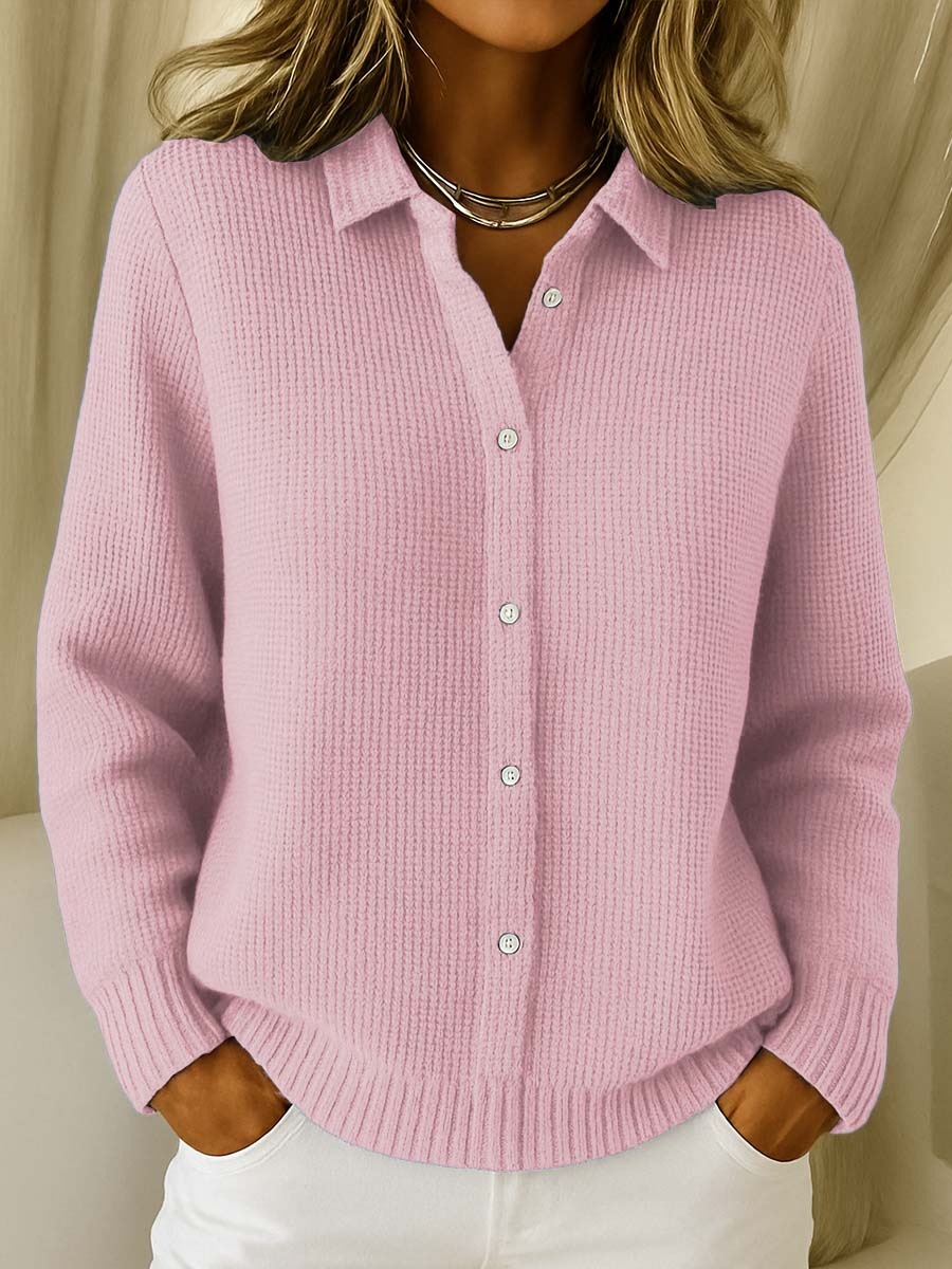 Malea | Klassische Gestrickte Knopf-Cardigan
