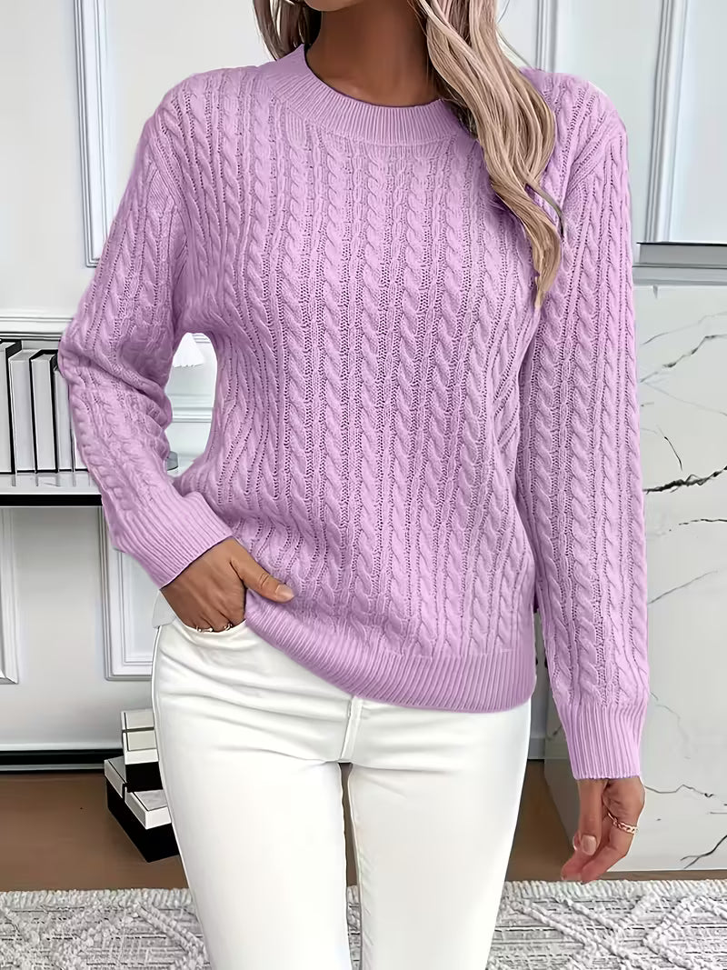 Alessia | Weicher Zopfpullover