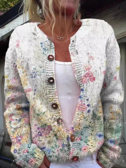 Amelie | eleganter Blumen-Cardigan
