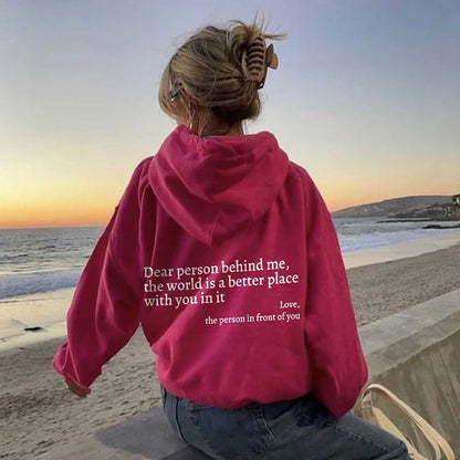 FEMMEHAUS LIEBE PERSON HINTER MIR HOODIE