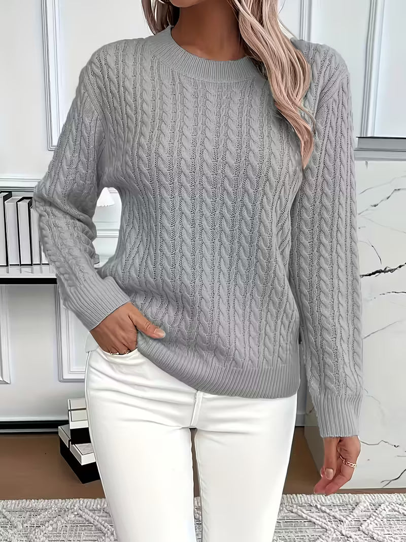 Alessia | Weicher Zopfpullover