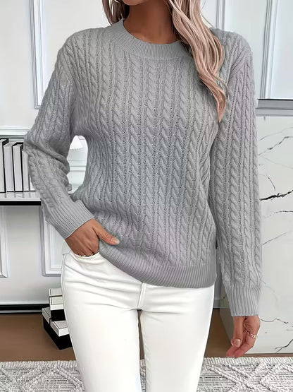 Alessia | Weicher Zopfpullover