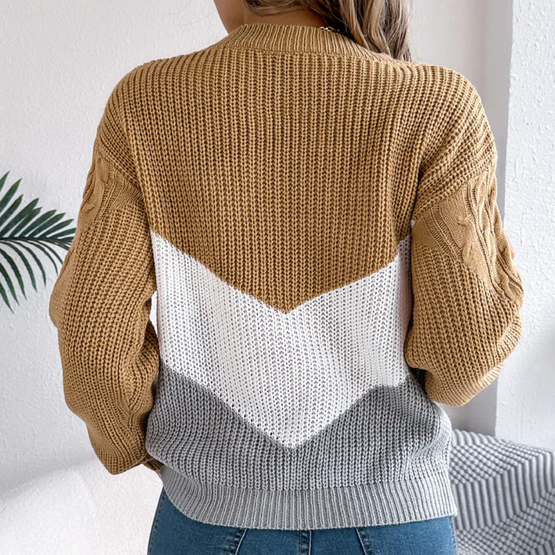 Teresa | Klassisches Geflochtenes Strickoberteil