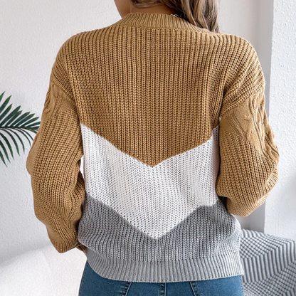 Teresa | Klassisches Geflochtenes Strickoberteil