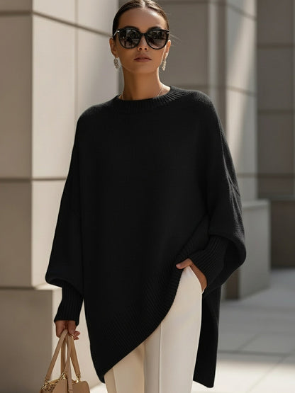 Ellen | Oversize Strick-Poncho-Pullover