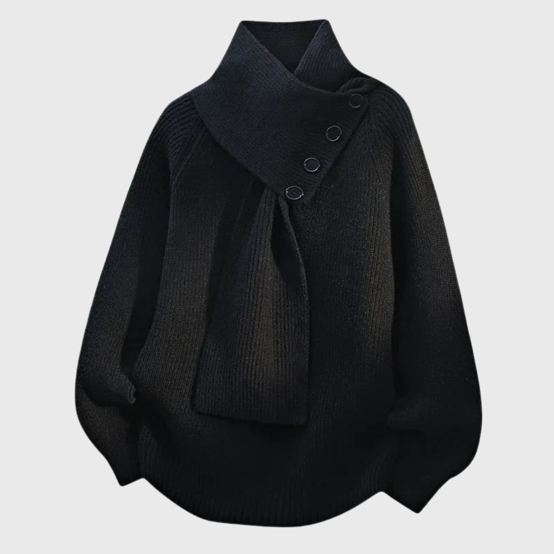 Elisa | Eleganter Pullover mit Schalkragen