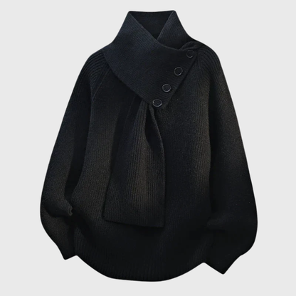 Elisa | Eleganter Pullover mit Schalkragen