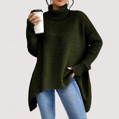 Patricia – Eleganter, langer Rollkragenpullover