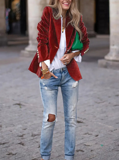 JULISSA | ELEGANTER VELVET BLAZER