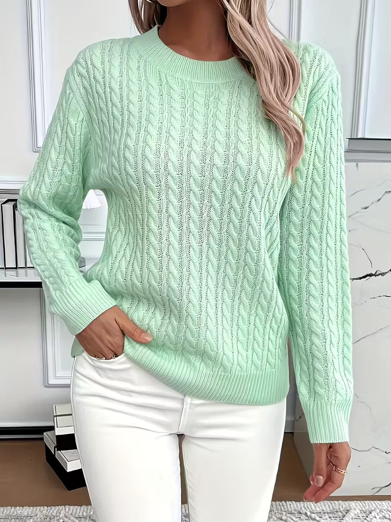 Alessia | Weicher Zopfpullover