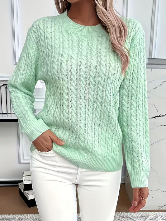 Alessia | Weicher Zopfpullover
