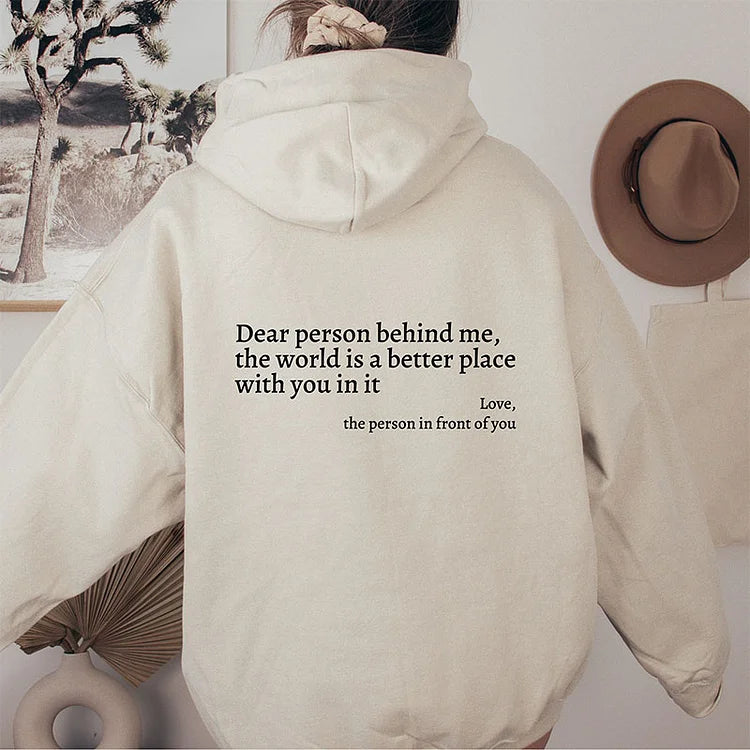 FEMMEHAUS LIEBE PERSON HINTER MIR HOODIE