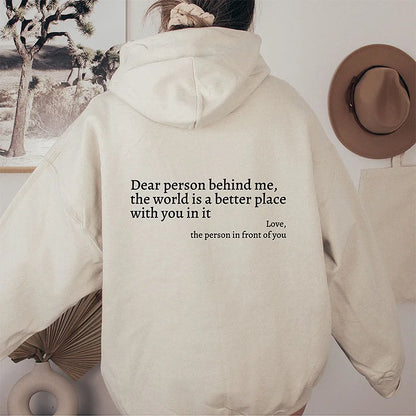 FEMMEHAUS LIEBE PERSON HINTER MIR HOODIE