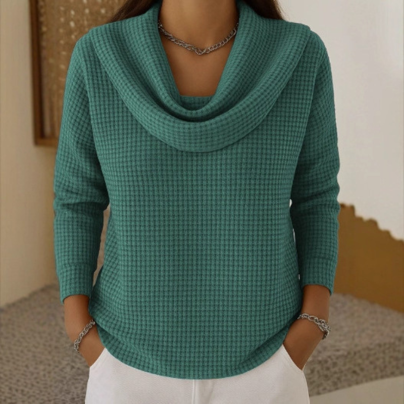 NERI - Weicher Waffel Strickpullover