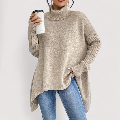 Patricia – Eleganter, langer Rollkragenpullover