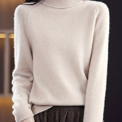 Aimée | Weiches Strickoberteil mit hohem Kragen
