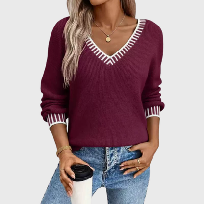 Mara | Weicher Pullover mit V-Ausschnitt