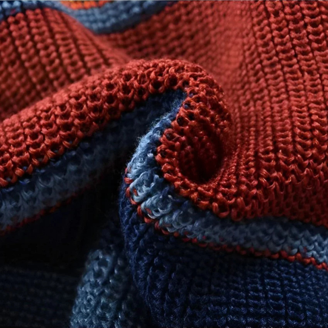 GARRY™|RETRO STRICKJACKE MIT STREIFEN