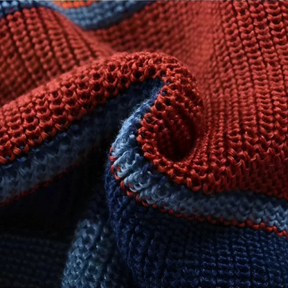 GARRY™|RETRO STRICKJACKE MIT STREIFEN