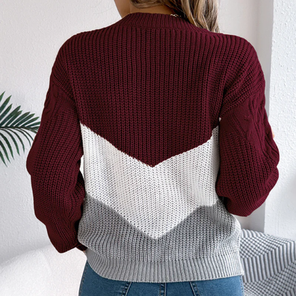 Teresa | Klassisches Geflochtenes Strickoberteil