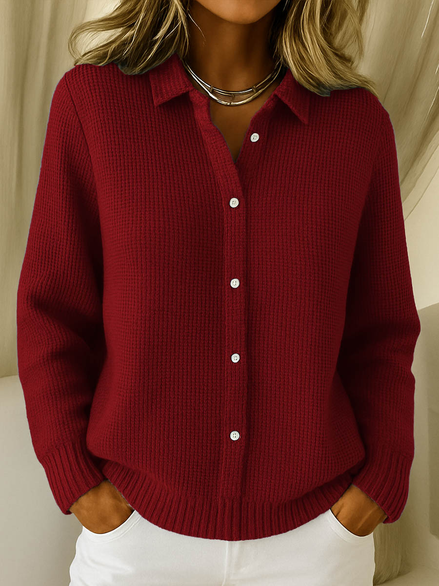 Malea | Klassische Gestrickte Knopf-Cardigan