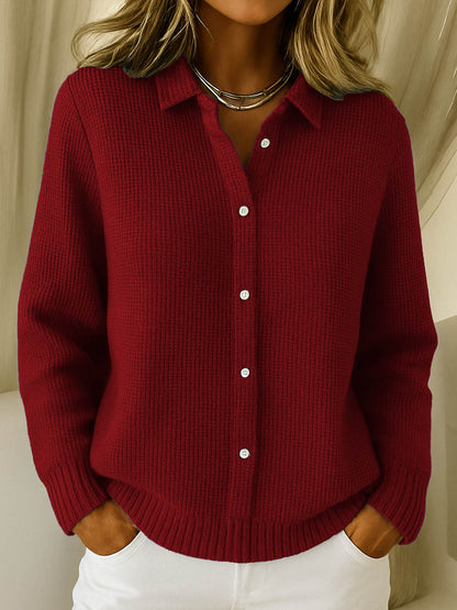 Malea | Klassische Gestrickte Knopf-Cardigan